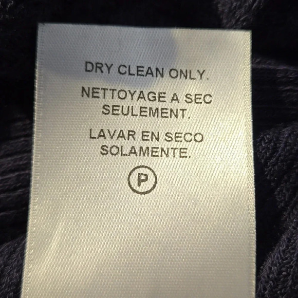 Velvet by Graham & Spencer Navy Waffle Knit Cardigan Women Size S - Picture 10 of 16